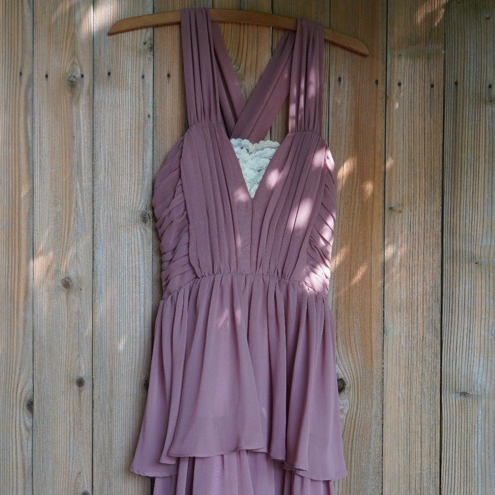 H&M Chiffon Mauve Dress, Small